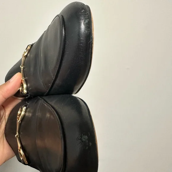 Coach Black Leather Slip-On Loafers - Picture 5 of 6